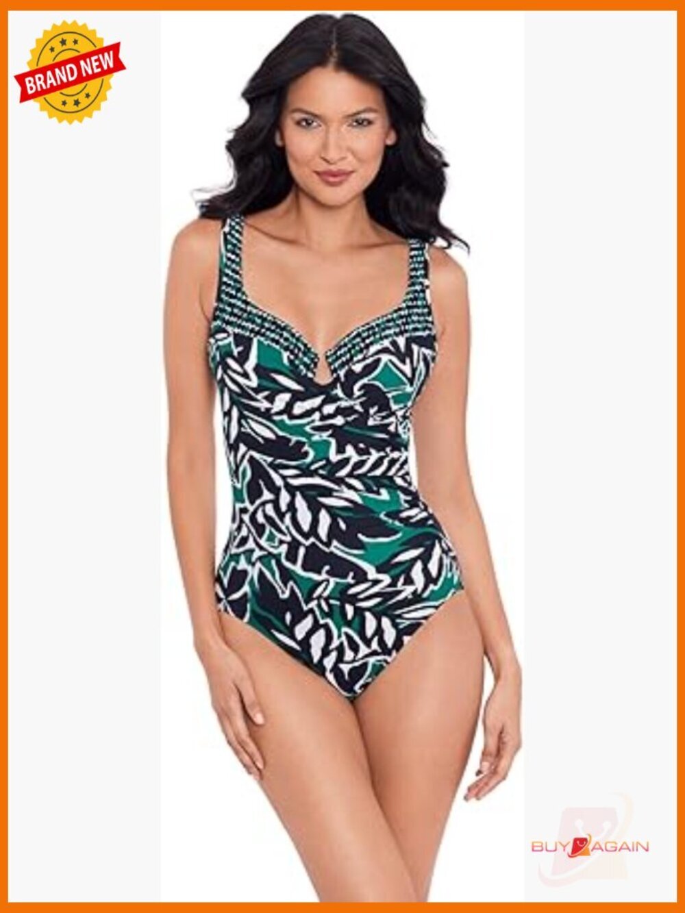 Miraclesuit Women's One Piece Swim Tummy Control Underwire Bra Adjustable